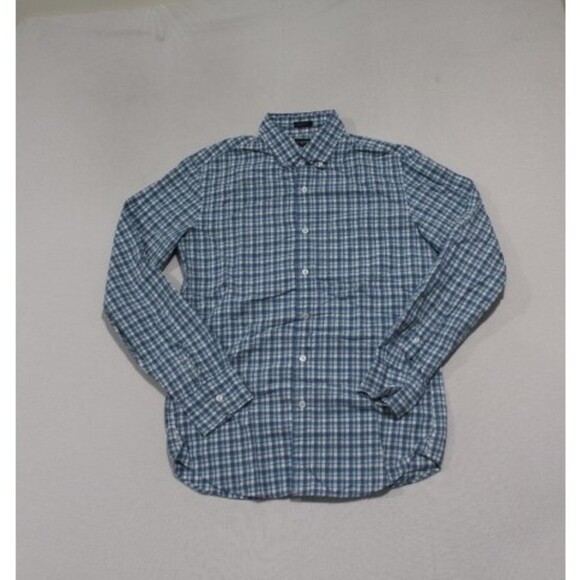 J.Crew Men Blue Plaid Button Down Slim Fit Size Small - Picture 1 of 8